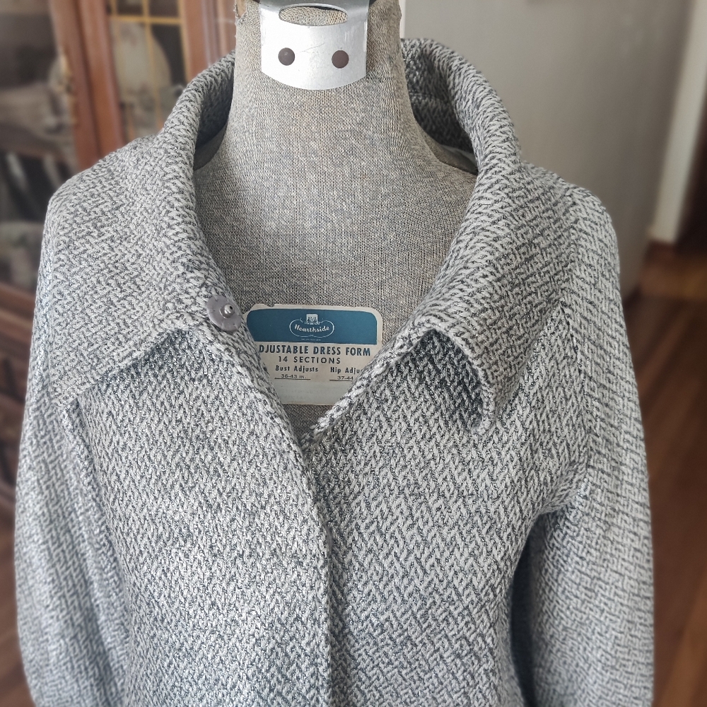 Lafayette 148 blazer metallic silver size 2